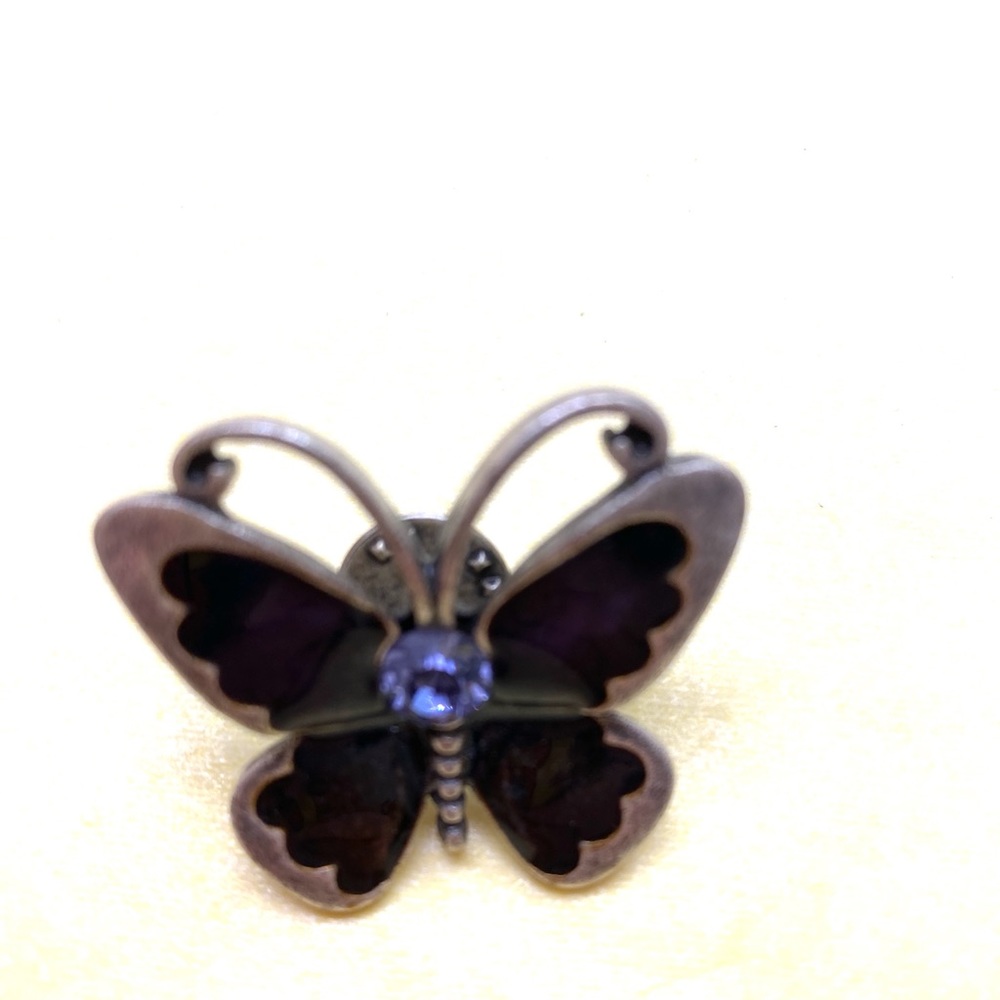 Vintage Purple Butterfly Brooch